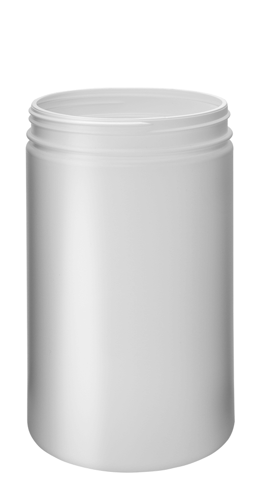 Pot cylindrique 2000ml 120CT HDPE blanc